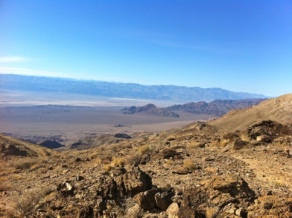 Looking southwest from Death Valley towards the Amargosa mountains