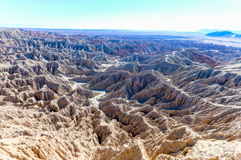 Font's Point looking east over the Badlands at Anza Borrego State Park