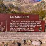 Leadfield Town Marker Titus Canyon Trail