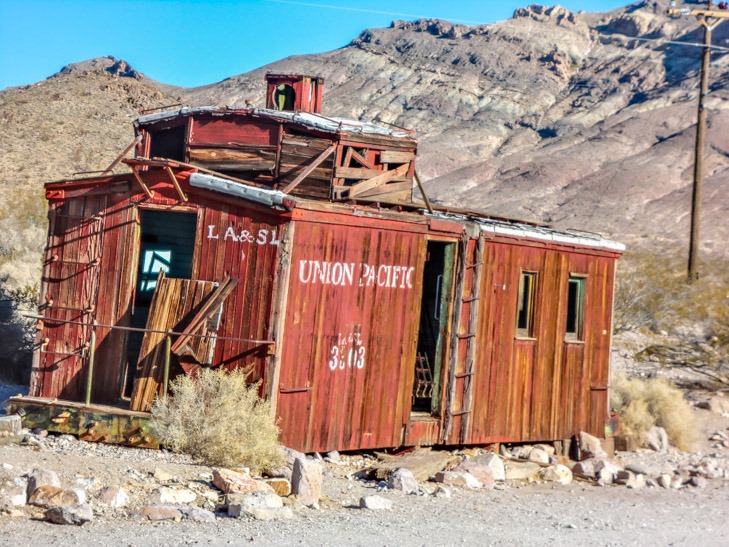 Rhyolite, a railroad ghost town in Nevada - Trains