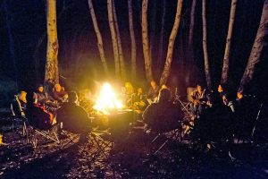 Campfire along the lost coast