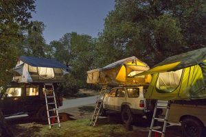 Evening camp at Blue Jay Campground in Cleveland National Forest.