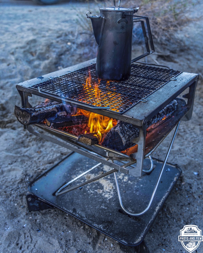 Snow Peak Takibi Fire and Grill, Snowpeak Firepit, Takibi fire pit, overlanding filepit, snowpeak, overlanding, overland, off-roading, off-road, vehicle supported adventure, 