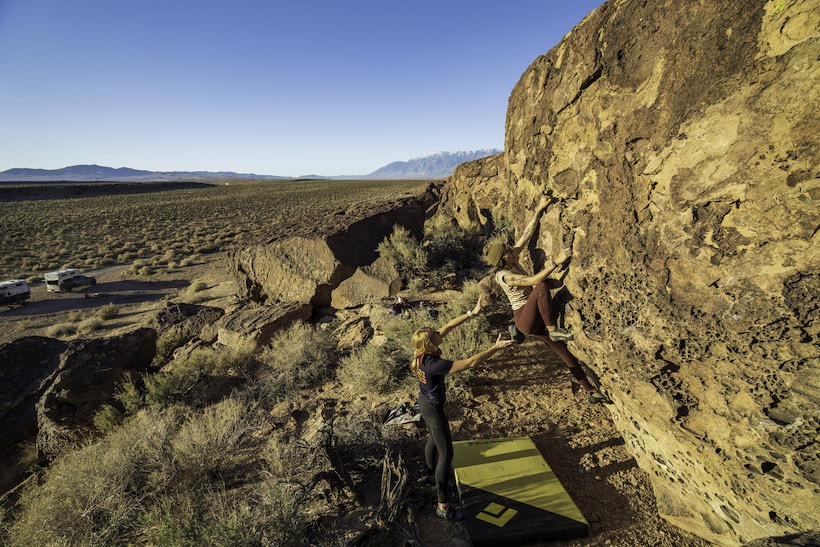 Bouldering outside Bishop, Four Wheel campers, FWC, pop up campers, slide in campers, off-road campers, overland campers, overlanding, over landing, off-road, off-roading, off road adventure, vehicle supported adventure, adventure, 