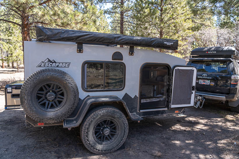 Escapade Backcountry trailer, off-road trailer, Escapade, teardrop trailers, teardrop, overland trailer, overland, overlanding, off-road, off-roading, vehicle supported adventure. 